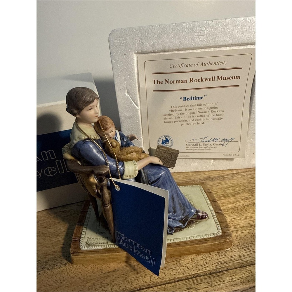 Vintage 1979 Norman Rockwell Museum "Bedtime" Authentic Figurine